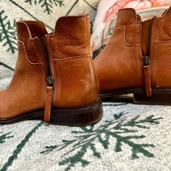Franco Sarto Tan Leather Ankle Booties - Picture 2 of 11